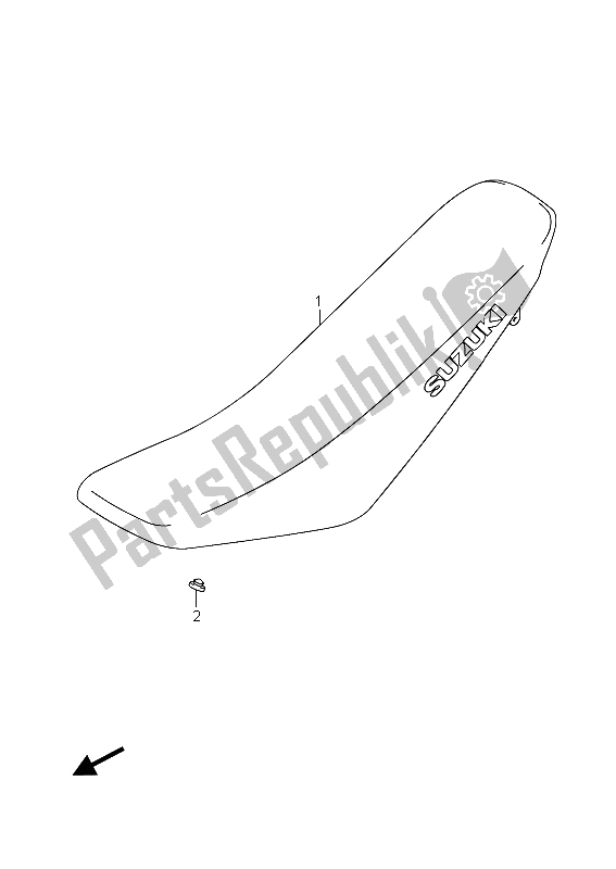 Alle onderdelen voor de Stoel van de Suzuki DR Z 125 SW LW 2015