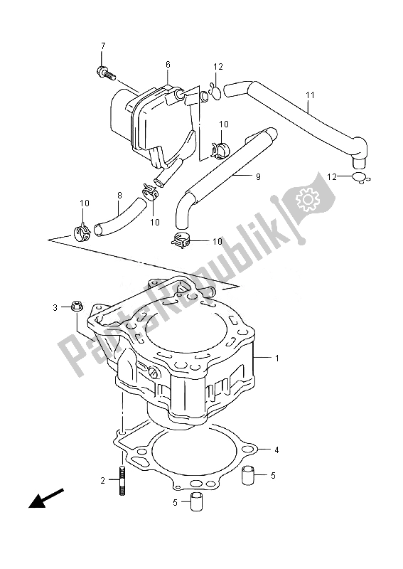 Wszystkie części do Cylinder Suzuki LT Z 400 Quadsport 2014