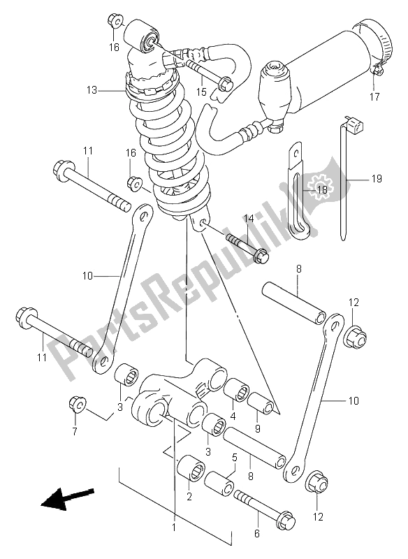 Tutte le parti per il Leva Del Cuscino Posteriore del Suzuki RF 900R 1998