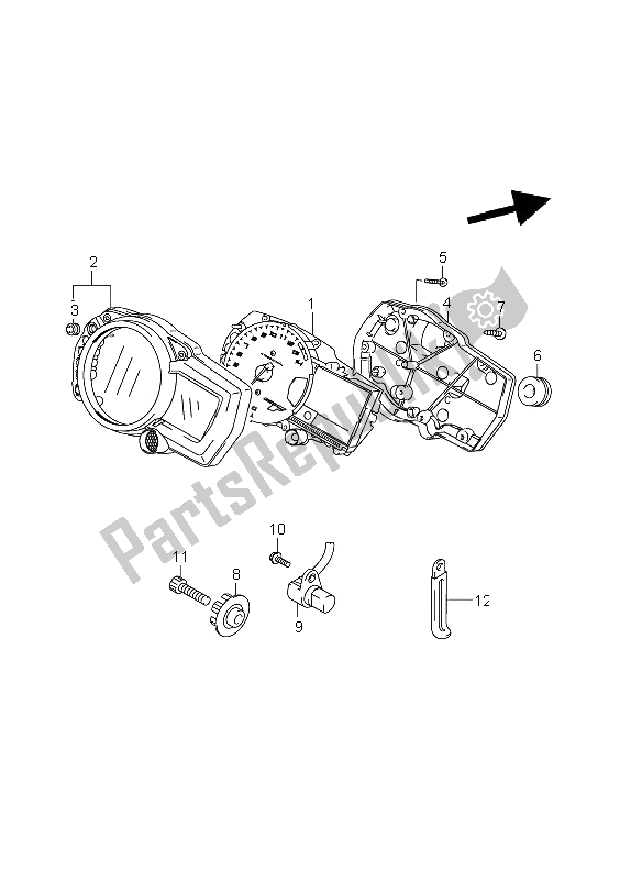 Tutte le parti per il Tachimetro (gsx650fua E21) del Suzuki GSX 650 FA 2011