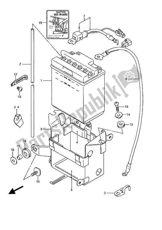 Tutte le parti per il Batteria del Suzuki GSX 1100F 1994