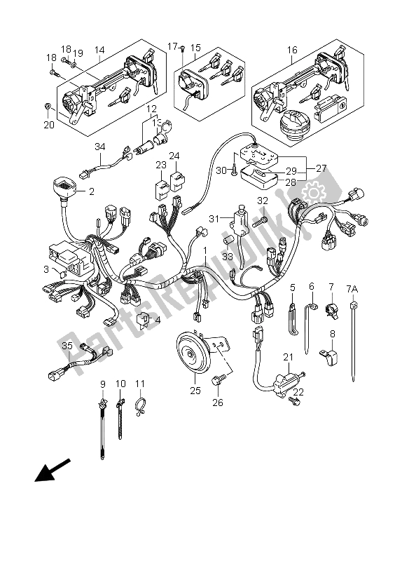 Tutte le parti per il Cablaggio Elettrico del Suzuki Burgman AN 400S 2006