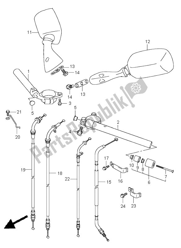 Todas las partes para Manillar de Suzuki GSX R 750 2001