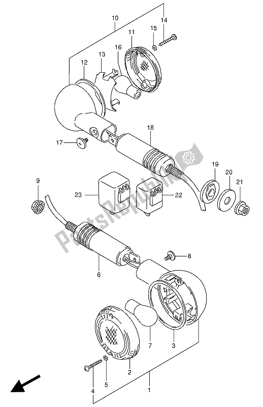 Toutes les pièces pour le Feu Clignotant du Suzuki VX 800U 1992