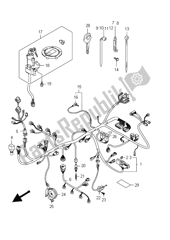 Todas las partes para Mazo De Cables (gsx650f E24) de Suzuki GSX 650 FA 2012