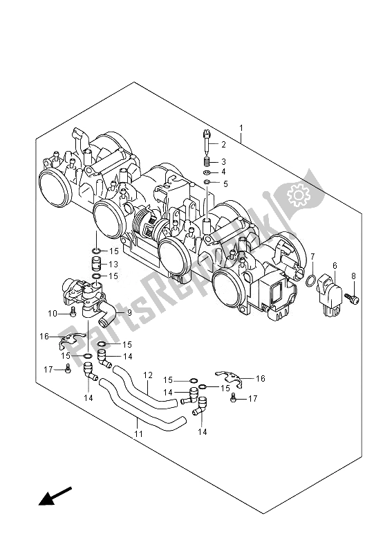 Wszystkie części do Korpus Przepustnicy Suzuki GSX 1250 FA 2014