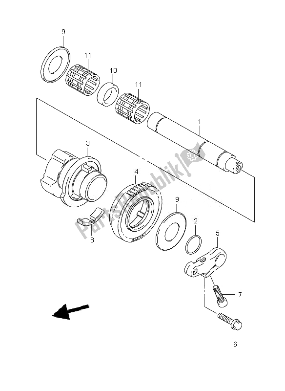 Alle onderdelen voor de Crank Balancer van de Suzuki GSF 1250 Nsnasa Bandit 2007