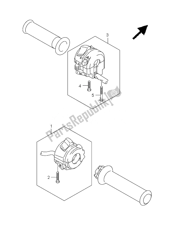 Tutte le parti per il Interruttore Maniglia del Suzuki SFV 650A Gladius 2010