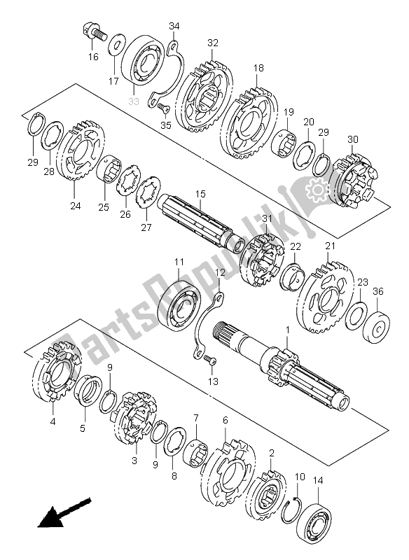 Tutte le parti per il Trasmissione del Suzuki VL 800Z Volusia 2005