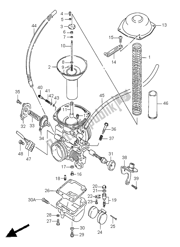 Todas las partes para Carburador de Suzuki LS 650 Savage 2000