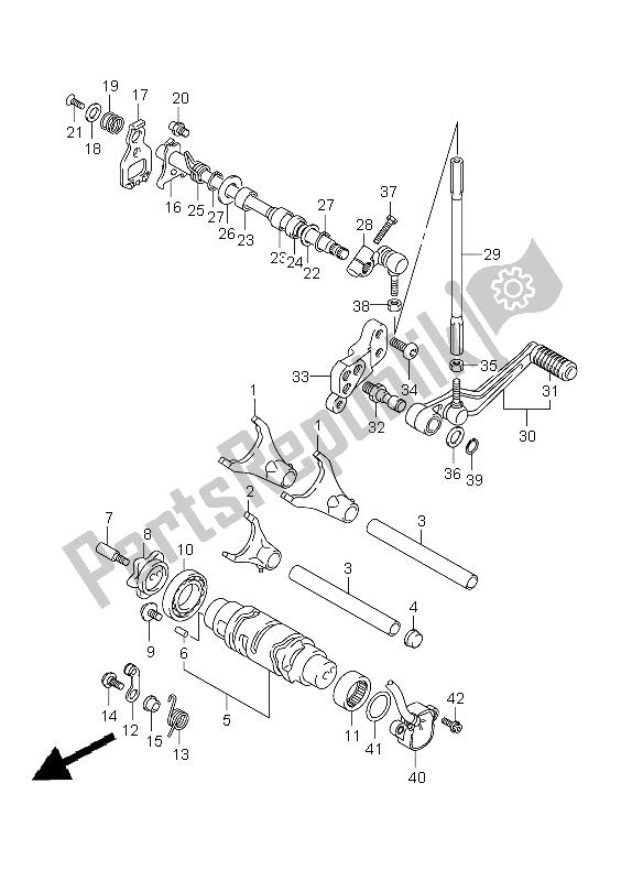 Tutte le parti per il Cambio Di Marcia del Suzuki GSX R 600 2009