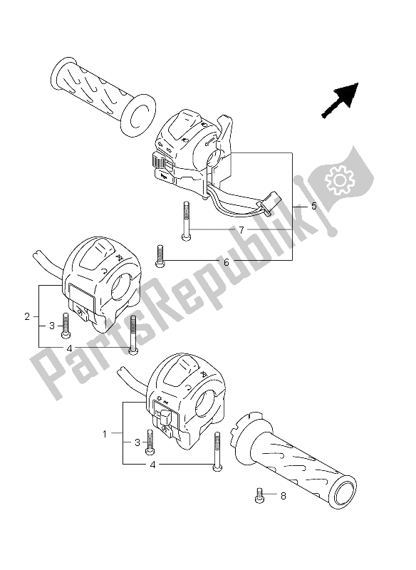 Tutte le parti per il Interruttore Maniglia del Suzuki GSX R 1000 2001