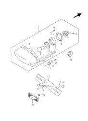 luz de combinación trasera