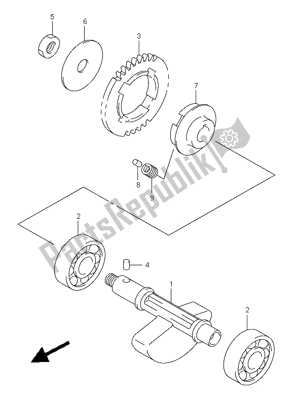 Toutes les pièces pour le équilibreur De Manivelle du Suzuki DR Z 400S 2009