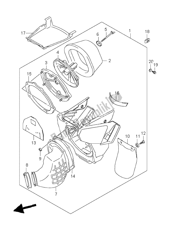 Toutes les pièces pour le Purificateur D'air du Suzuki RM 250 Z 2006