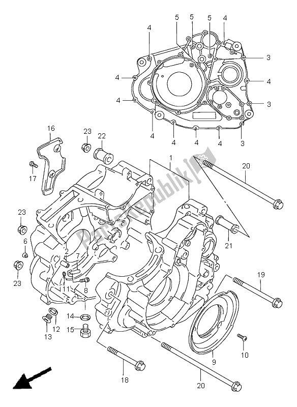 Todas as partes de Bloco Do Motor do Suzuki DR 650 SE 2000