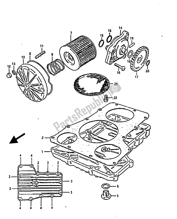 Alle onderdelen voor de Oliefilter van de Suzuki GS 850G 1985