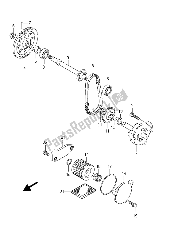 Toutes les pièces pour le La Pompe à Huile du Suzuki Burgman AN 400 AZA 2011