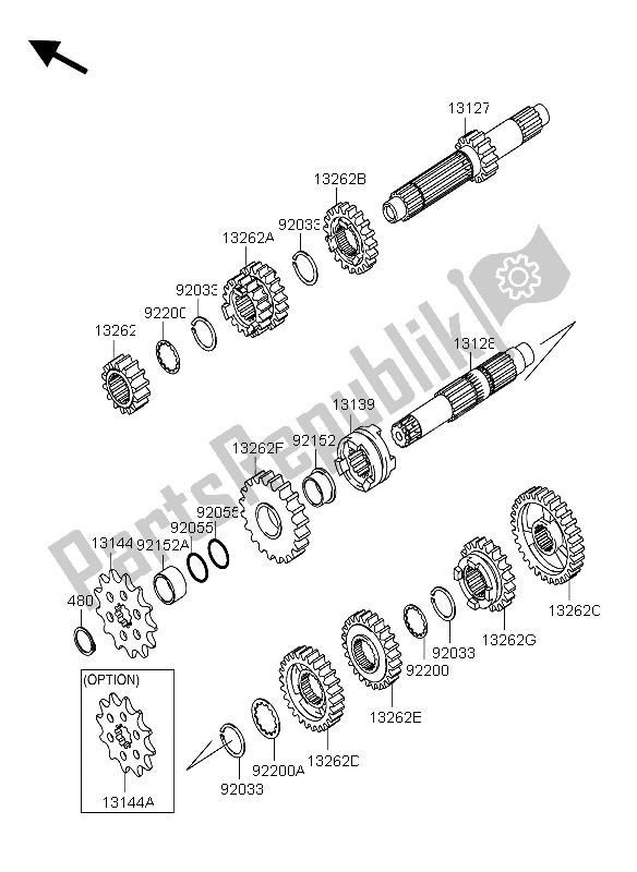 Wszystkie części do Przenoszenie Suzuki RM Z 250 2004