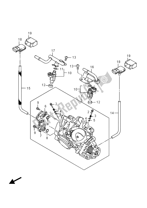 Tutte le parti per il Corpo Farfallato del Suzuki VL 1500 BT Intruder 2015