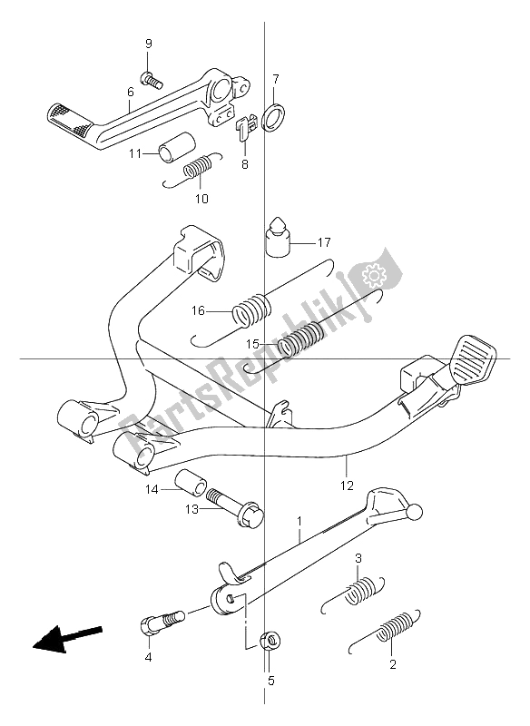 All parts for the Stand of the Suzuki GSF 600 NS Bandit 2003