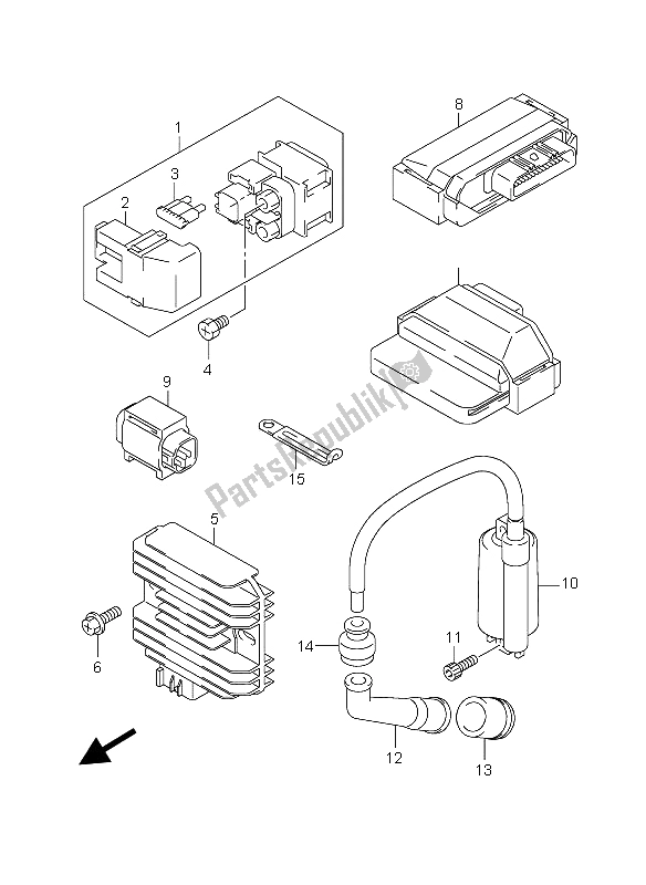 All parts for the Electrical of the Suzuki Burgman AN 400S 2006