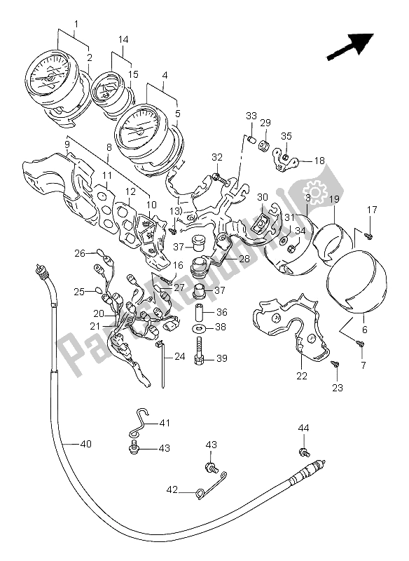Todas las partes para Velocímetro de Suzuki GSF 1200 Nssa Bandit 1997