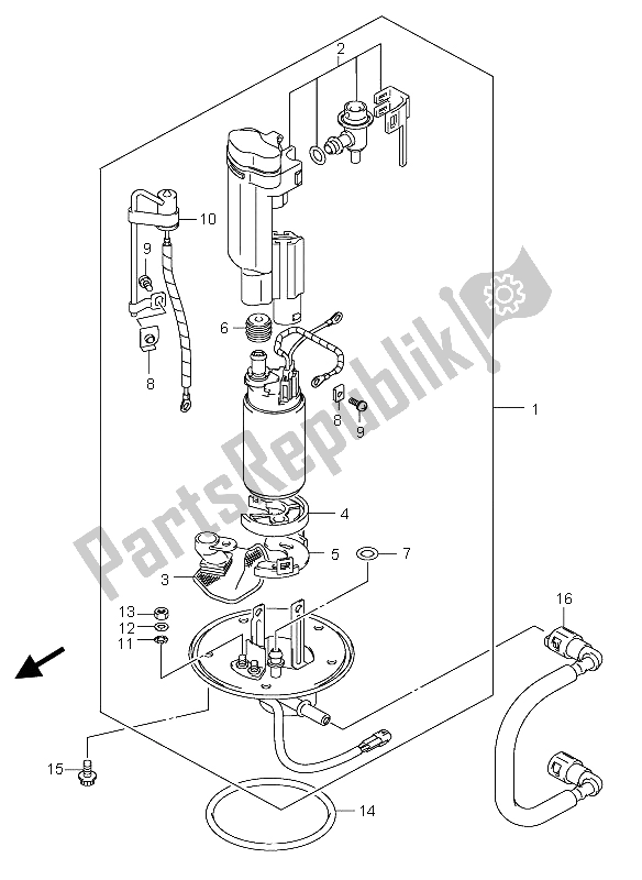 Tutte le parti per il Pompa Di Benzina del Suzuki GSX R 750 2004