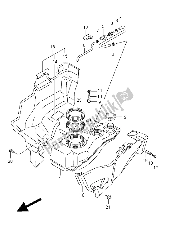 Tutte le parti per il Serbatoio Di Carburante del Suzuki LT A 750 XZ Kingquad AXI 4X4 2012