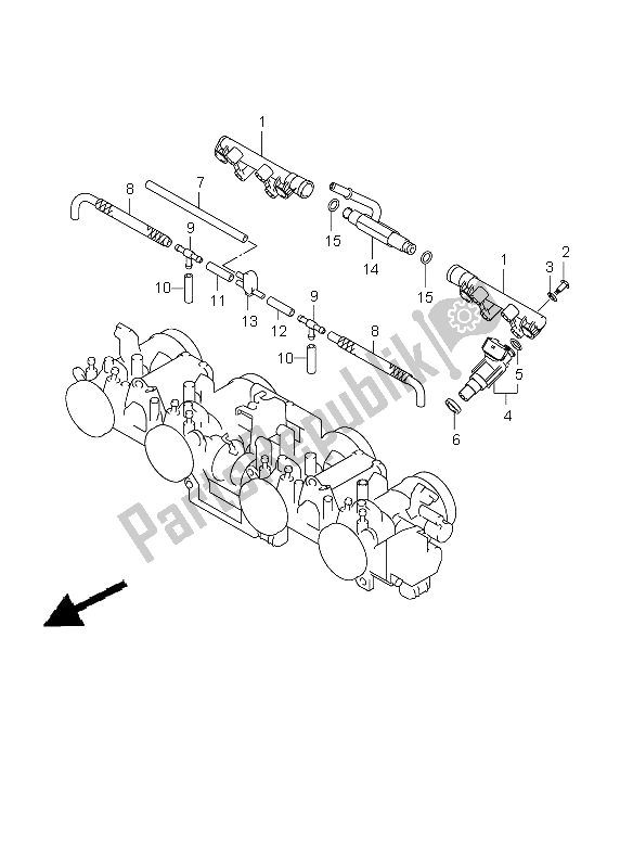 All parts for the Throttle Body Hose & Joint of the Suzuki GSX 650 FA 2009