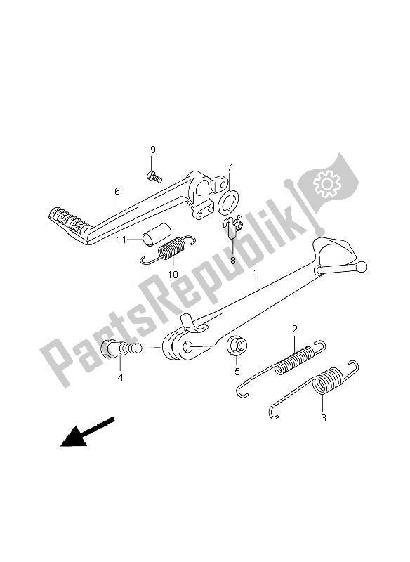 Tutte le parti per il In Piedi del Suzuki GSX 650 FA 2010
