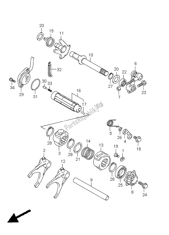 Toutes les pièces pour le Changement De Vitesse du Suzuki LT A 750 XPZ Kingquad AXI 4X4 2010