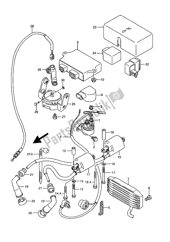 Alle onderdelen voor de Elektrisch van de Suzuki VS 1400 Glpf Intruder 1988