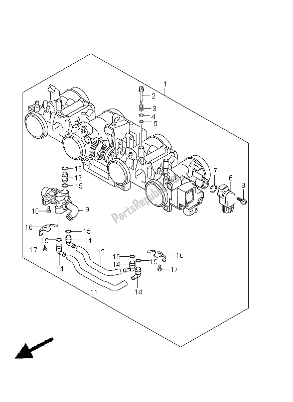 Tutte le parti per il Corpo Farfallato del Suzuki GSX 650 FA 2011