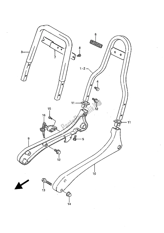 Toutes les pièces pour le Poignée De Cavalier Passager du Suzuki LS 650P Savage 1994