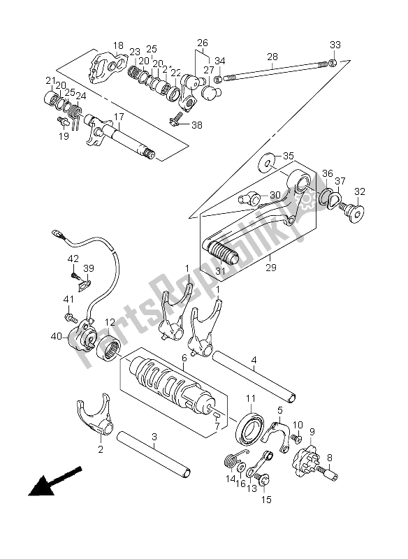 Alle onderdelen voor de Schakelen van de Suzuki GSX 1300 BKA B King 2008