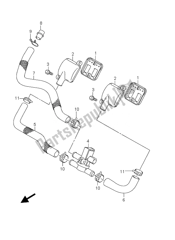 Tutte le parti per il 2a Aria del Suzuki GSX 1250 FA 2010