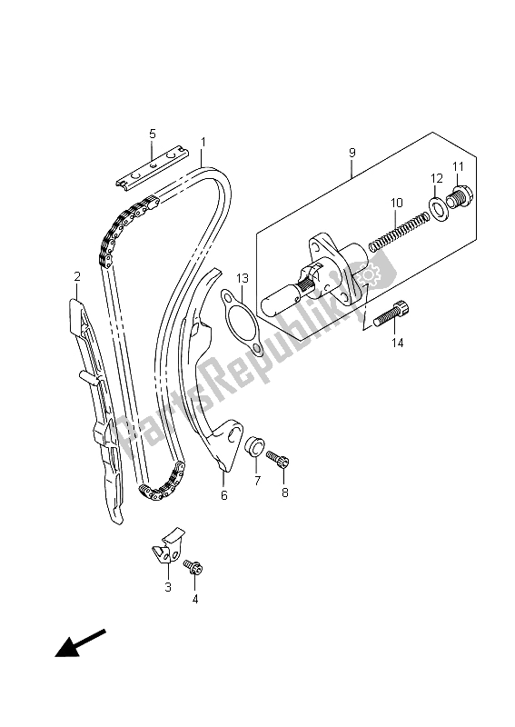 Todas as partes de Corrente De Cam do Suzuki RM Z 450 2015