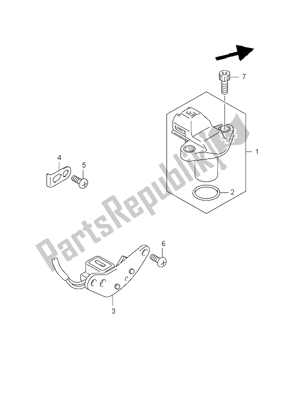 All parts for the Signal Generator of the Suzuki GSX R 1000 2006