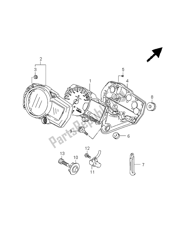 Todas las partes para Velocímetro de Suzuki GSX R 600 2009