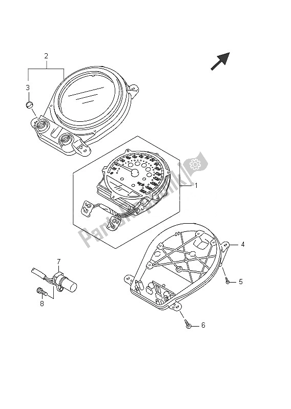 Todas las partes para Velocímetro (vlr1800uf E19) de Suzuki C 1800R VLR 1800 Intruder 2011