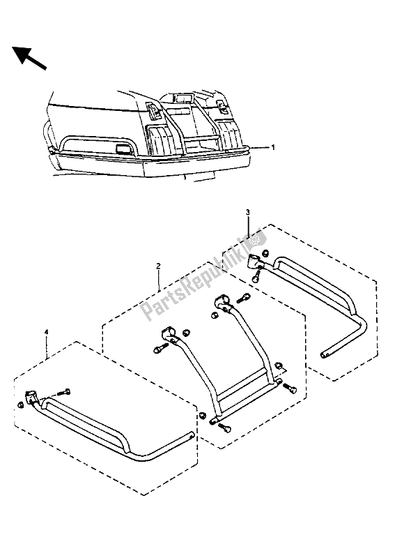 Tutte le parti per il Set Di Finiture Per Bisacce del Suzuki GV 1400 Gdgc 1987