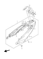 cubierta trasera del asiento (gsf650s-su-sa-sua)