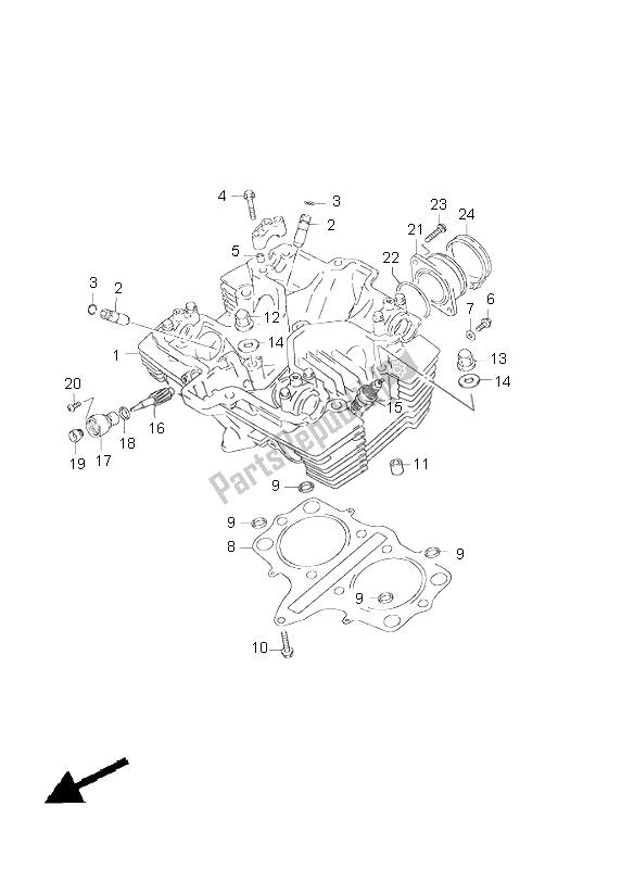 Toutes les pièces pour le Culasse du Suzuki GS 500E 1997