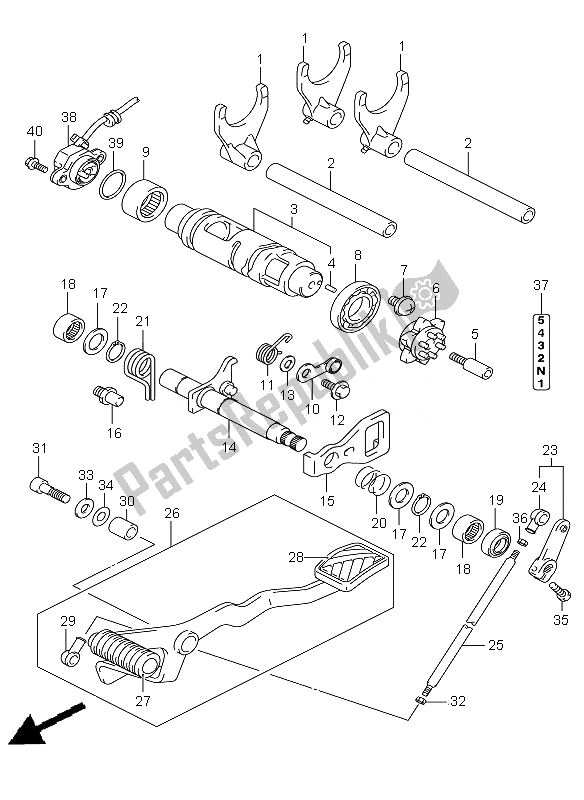 Toutes les pièces pour le Changement De Vitesse du Suzuki C 1800R VLR 1800 Intruder 2010