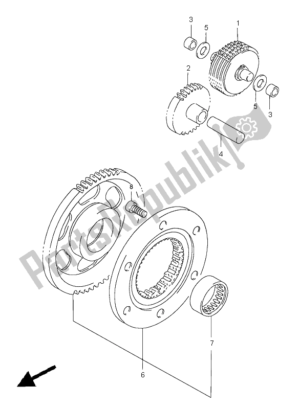 Todas as partes de Embreagem De Partida do Suzuki XF 650 Freewind 1999