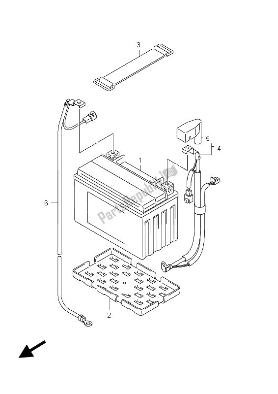 Tutte le parti per il Batteria (gsx650fua E21) del Suzuki GSX 650 FA 2012