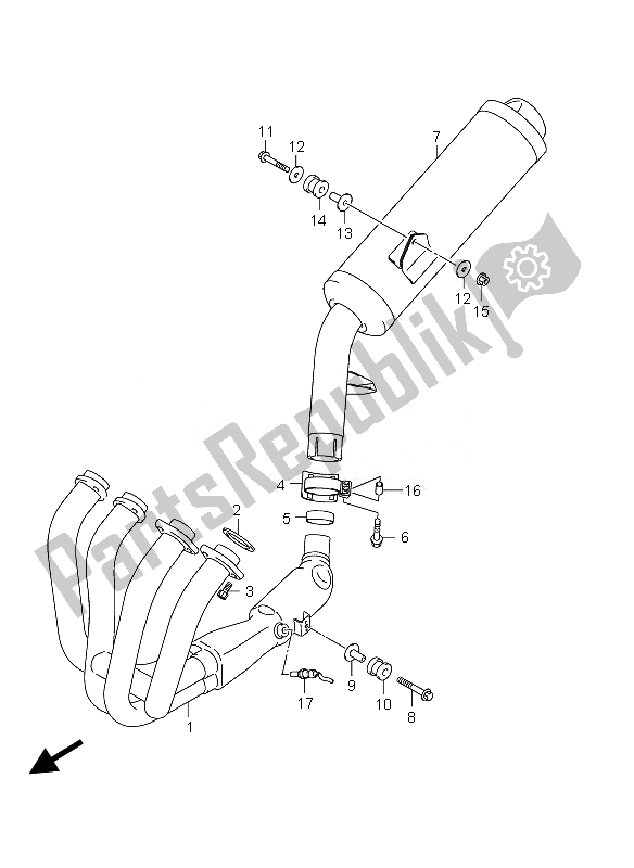 Todas las partes para Silenciador de Suzuki GSX 1250 FA 2010