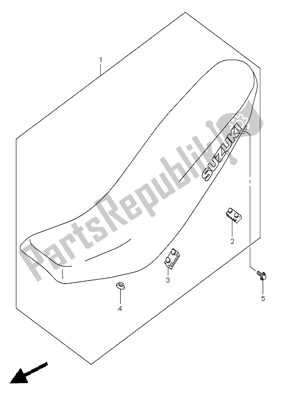 Tutte le parti per il Posto A Sedere del Suzuki DR Z 400E 2007