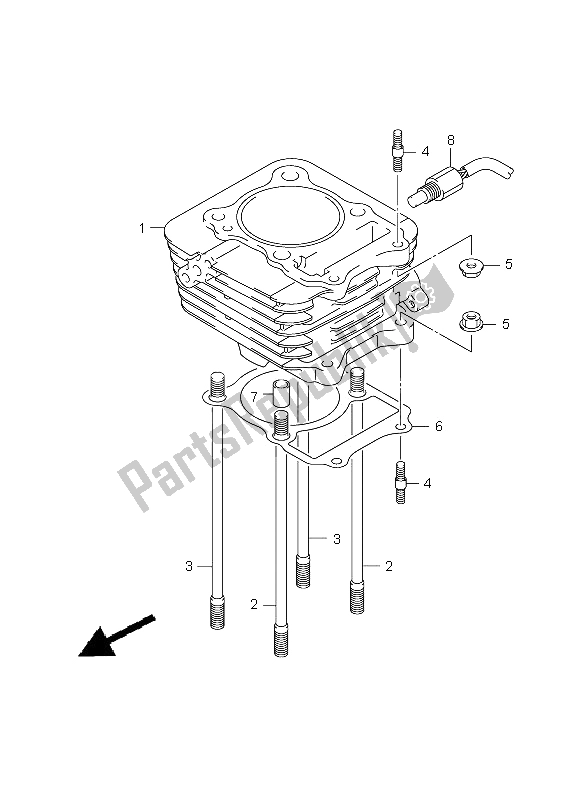 All parts for the Cylinder of the Suzuki RV 125 Vanvan 2009